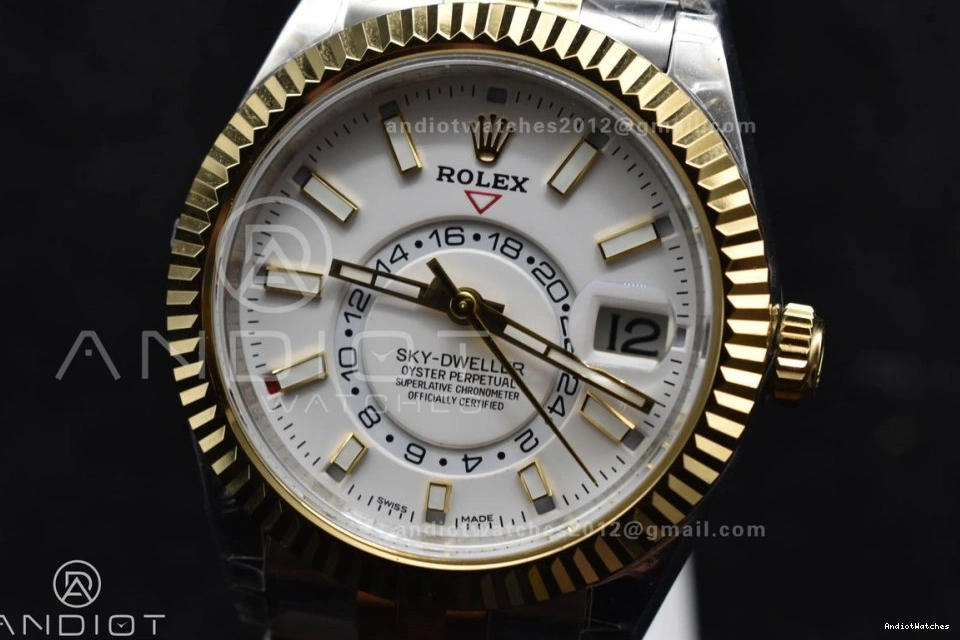 A23J Edition Bracelet Dial YG YG SS SS EasyCare Noob Skydweller White 1113 Best On 0104